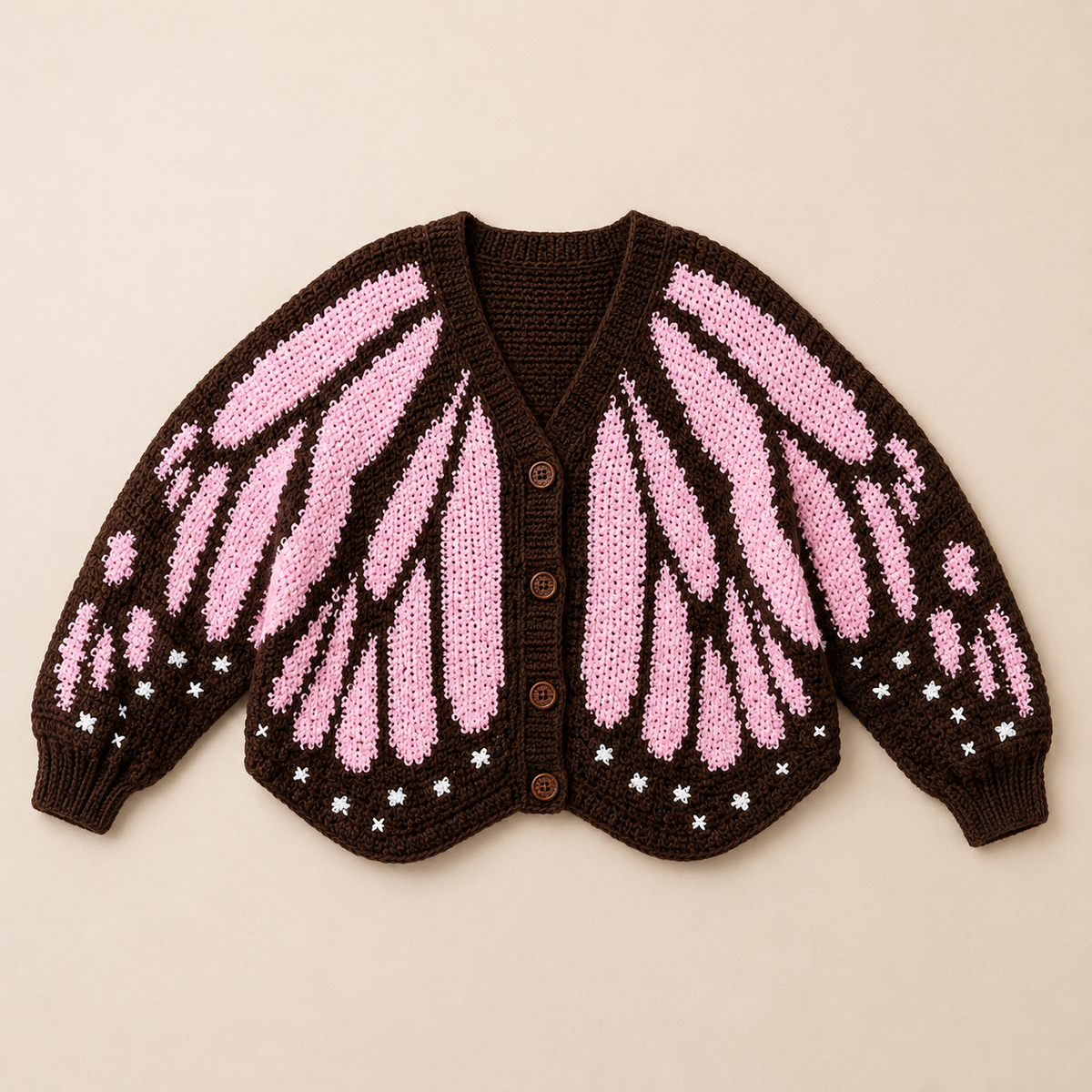 Monarch Butterfly Cardigan Crochet Pattern PDF | Beginner Wing Sweater | XS–4XL